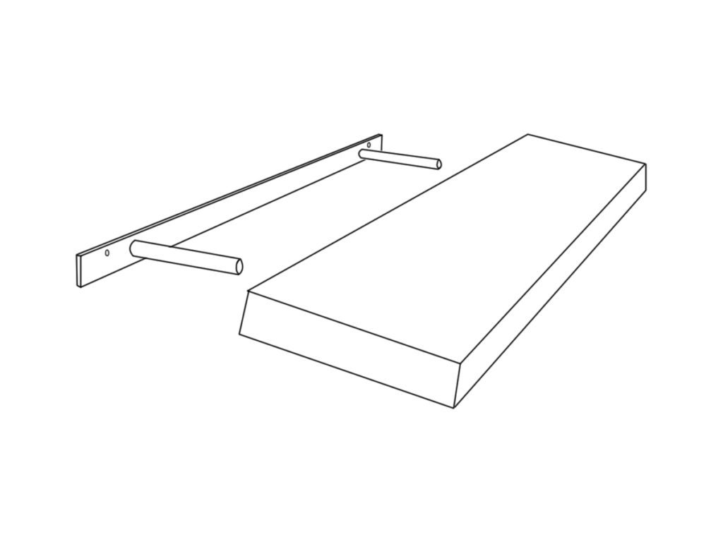 Floating shelf bracket and panel