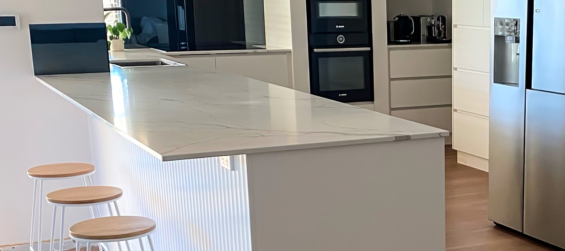 Wide - Stone Custom Benchtop for Perth Home